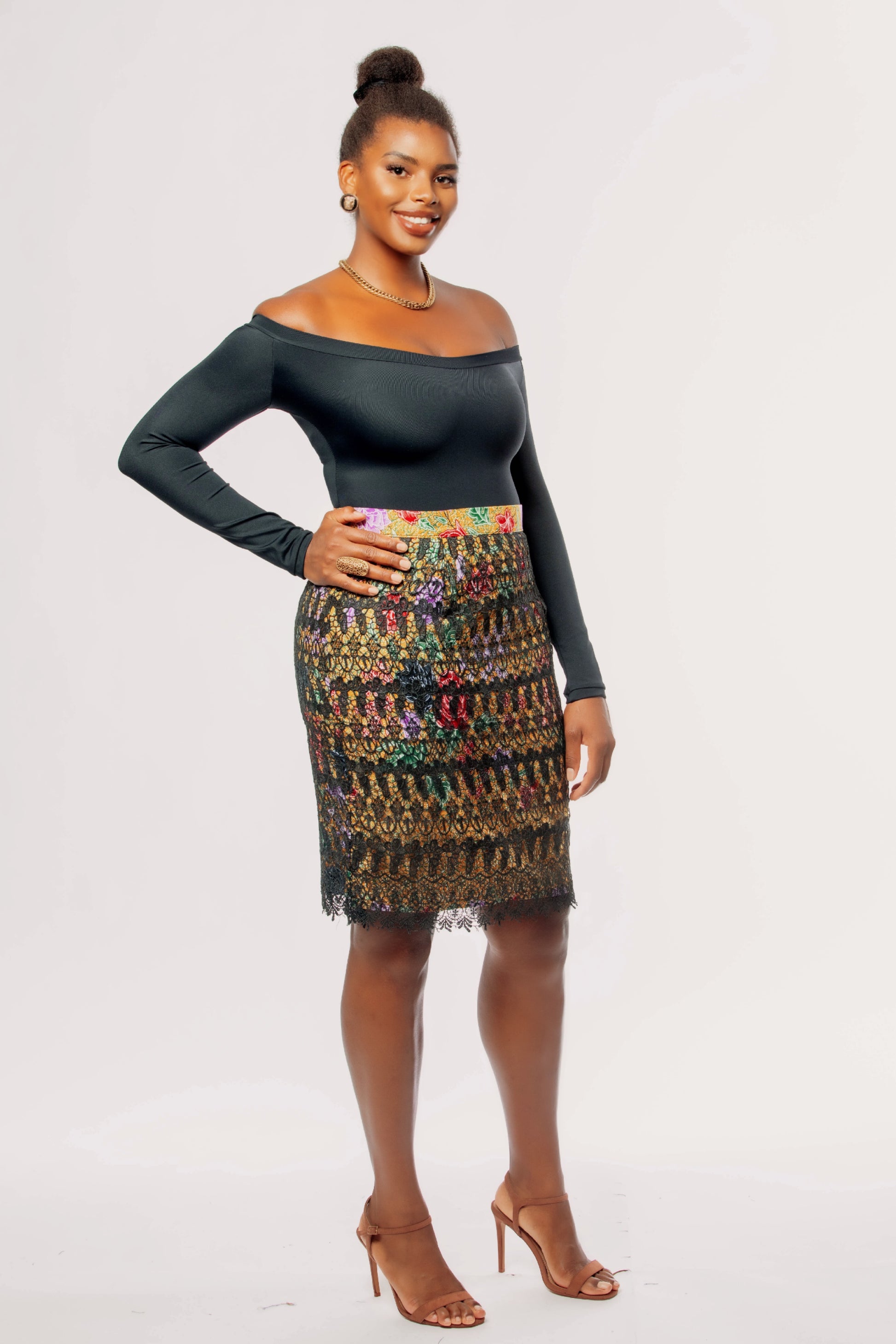 Mimi Ankara Lace Skirt