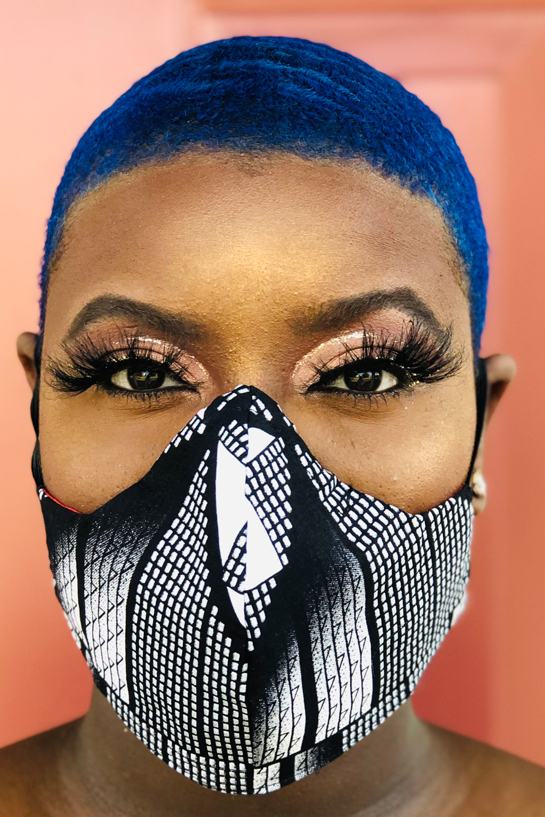 Black & White Geo Face Mask