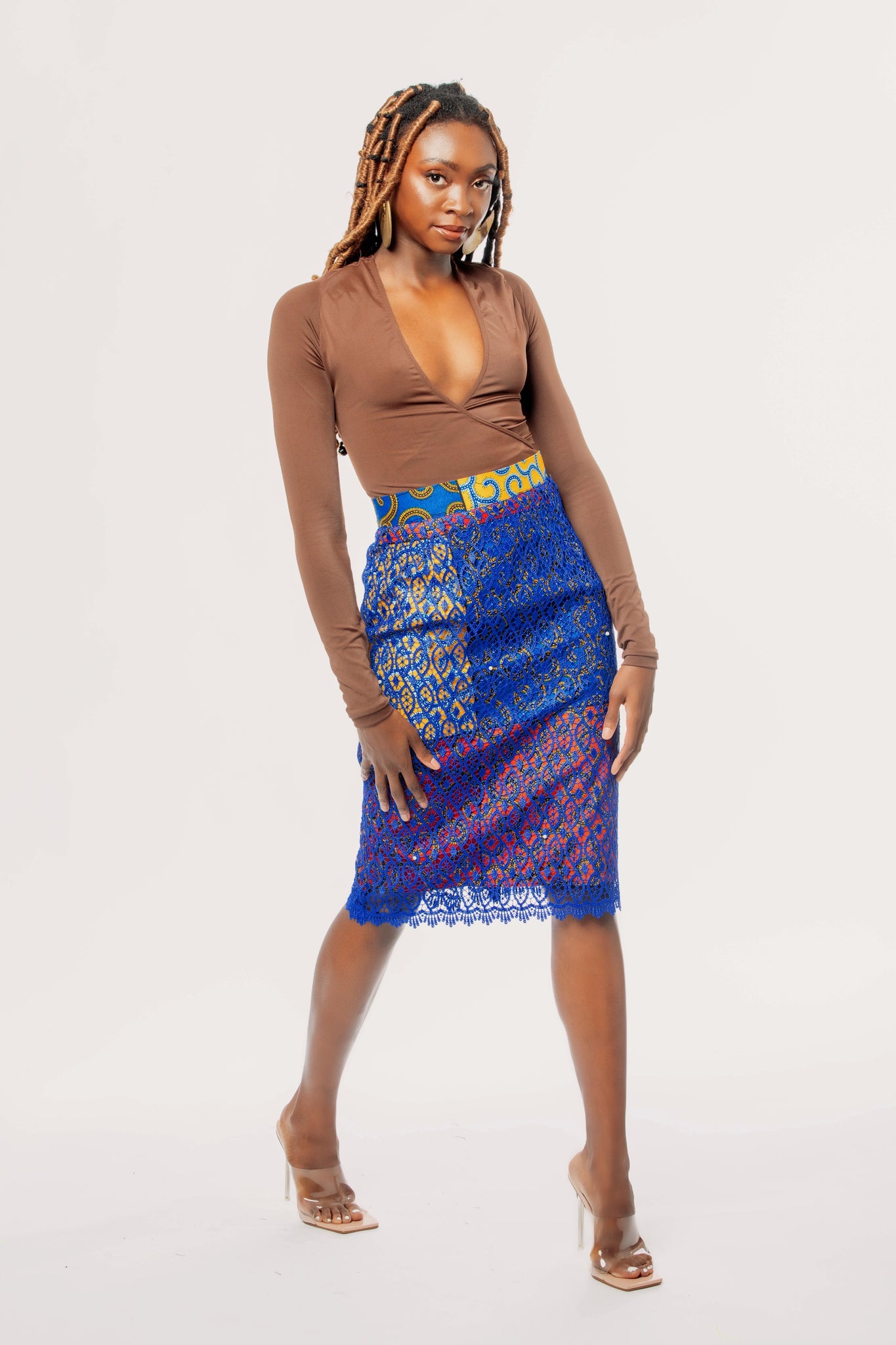 Mimi Ankara Lace Skirt – BlessedVanity