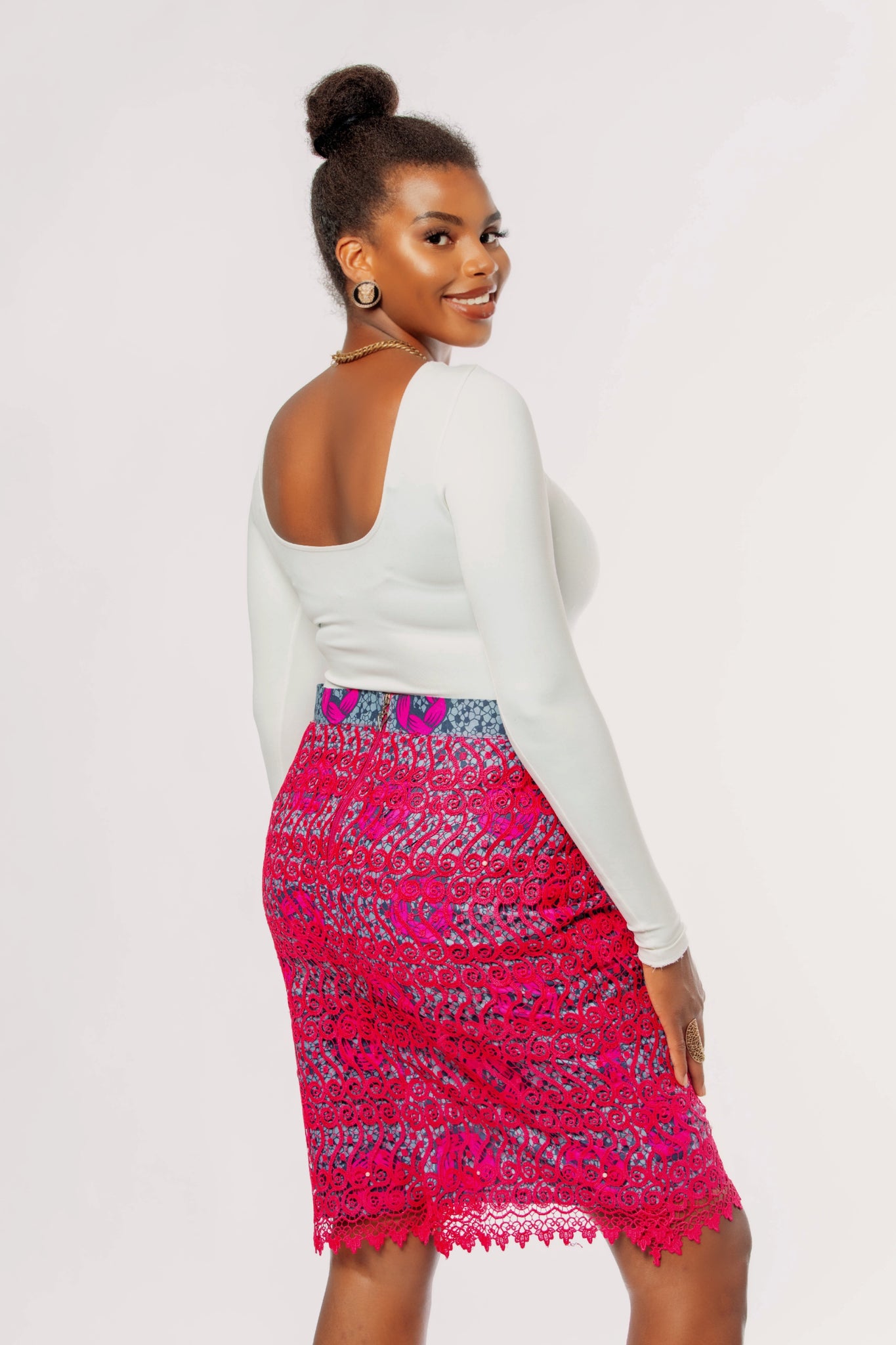 Mimi Ankara Lace Skirt – BlessedVanity