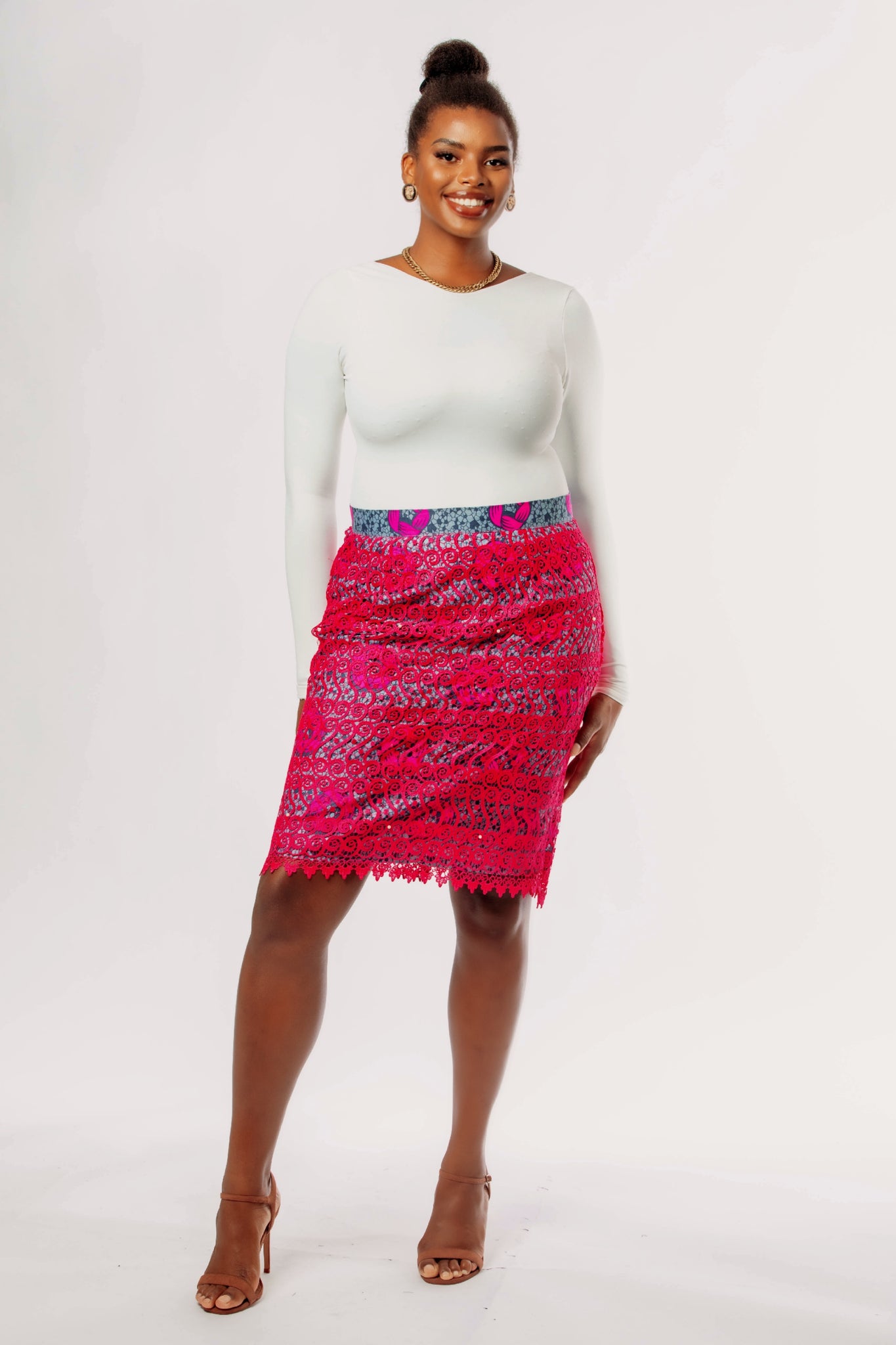 Mimi Ankara Lace Skirt – BlessedVanity