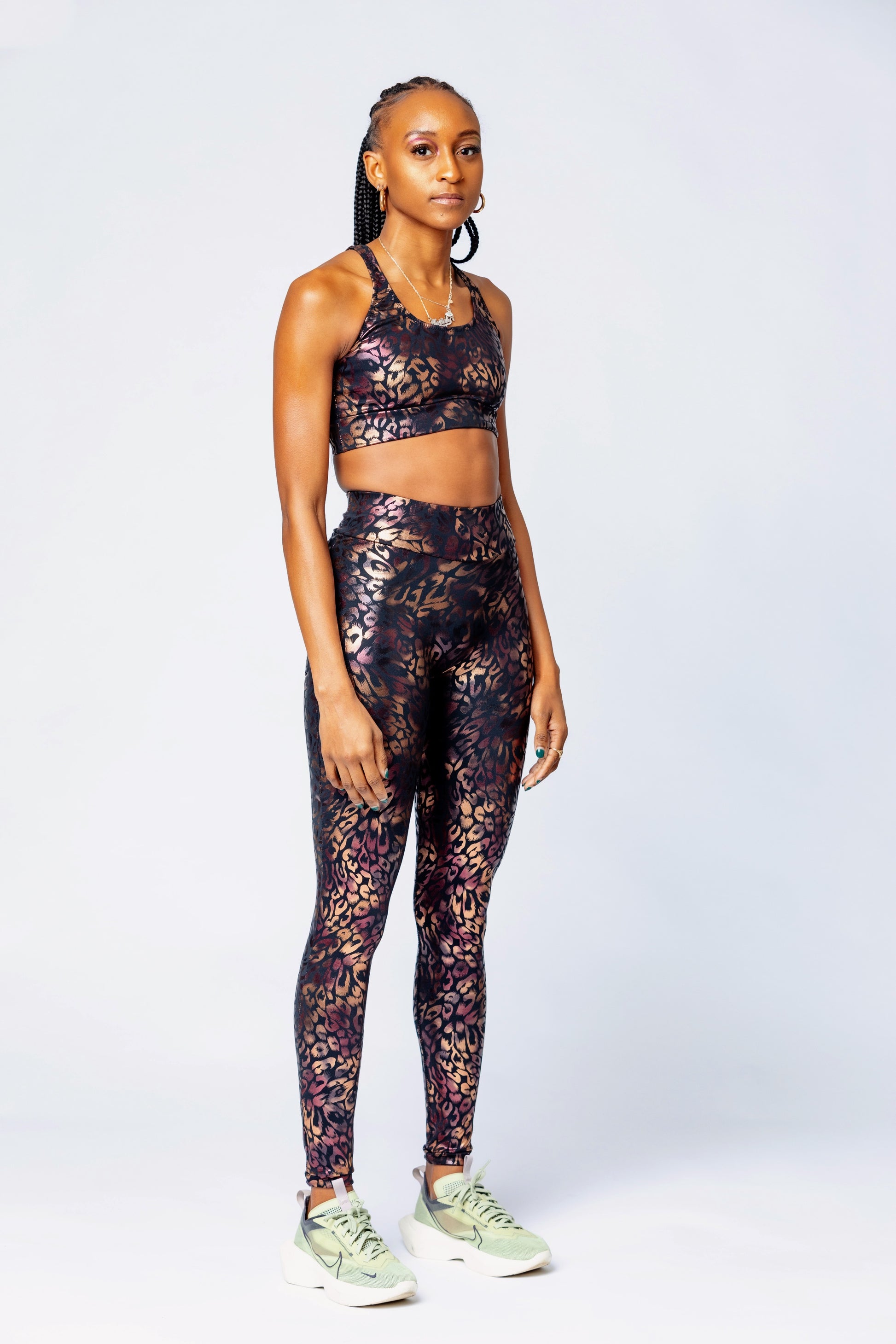 Faya 3PC Cropped Hoodie Leggings Activewear Set