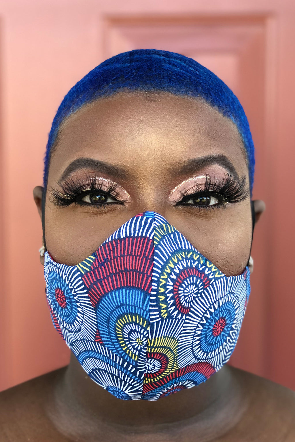 Blue Fan Face Mask